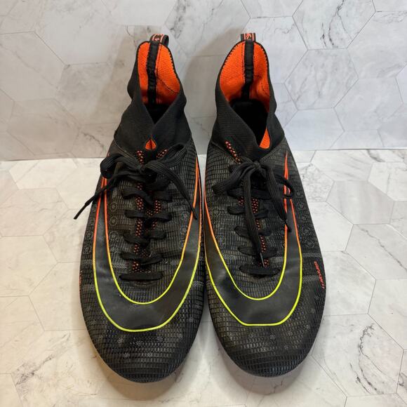 Wejiess Soccer Cleats No Size Tag Men Sz 10 Black Orange Yellow Volt Good Cond main image 5